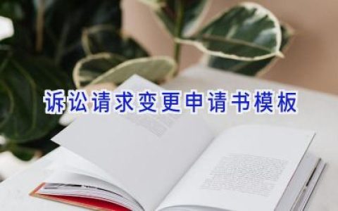 诉讼请求变更申请书模板