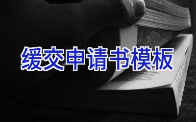 缓交申请书模板