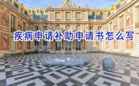疾病申请补助申请书怎么写