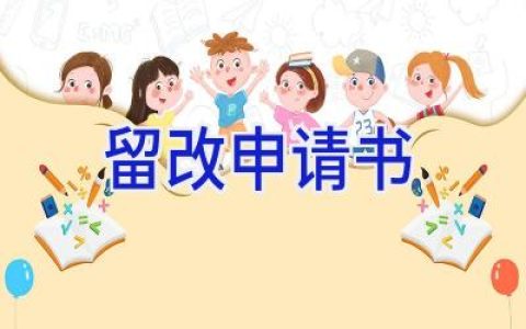 留改申请书