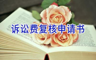 诉讼费复核申请书