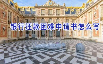 银行还款困难申请书怎么写