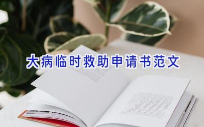 大病临时救助申请书范文