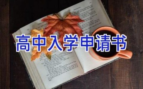 高中入学申请书