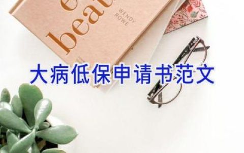 大病低保申请书范文