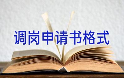 调岗申请书格式