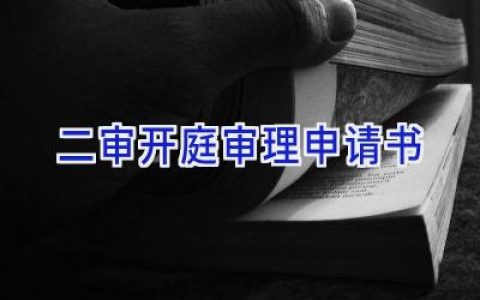 二审开庭审理申请书