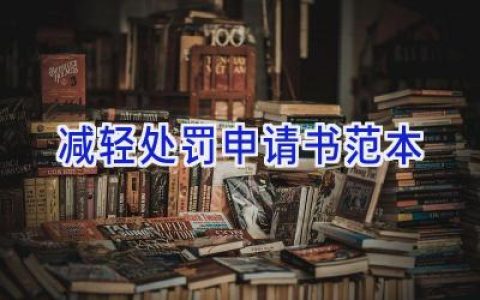 减轻处罚申请书范本