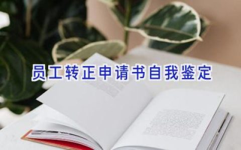员工转正申请书自我鉴定