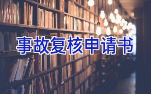 事故复核申请书