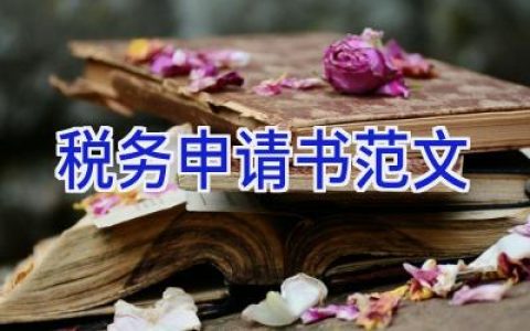 税务申请书范文