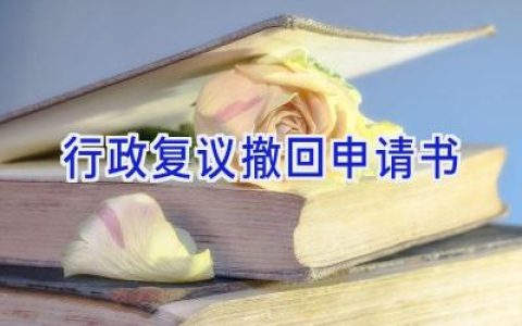 行政复议撤回申请书