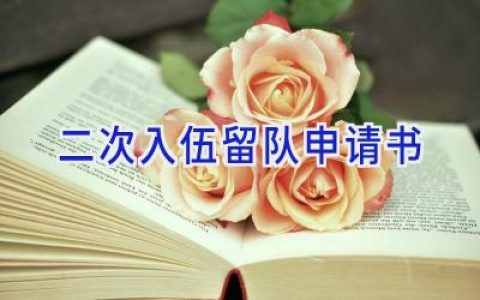 二次入伍留队申请书