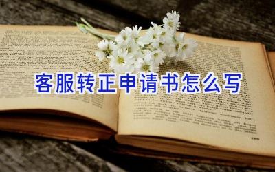 客服转正申请书怎么写