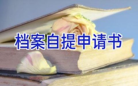 档案自提申请书