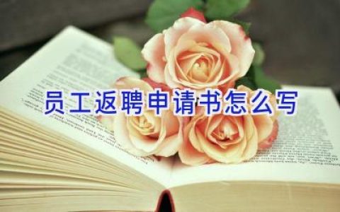 员工返聘申请书怎么写