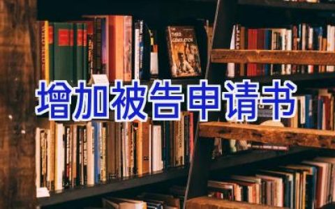 增加被告申请书