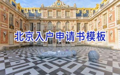 北京入户申请书模板
