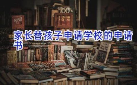 家长替孩子申请学校的申请书