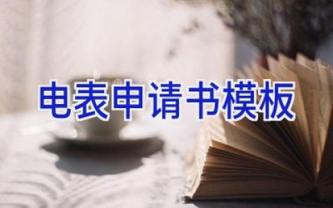 电表申请书模板