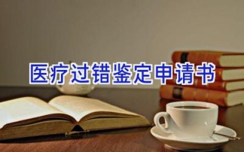 医疗过错鉴定申请书