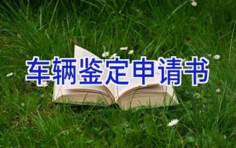 车辆鉴定申请书