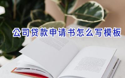 公司贷款申请书怎么写模板