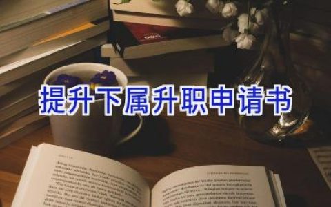 提升下属升职申请书