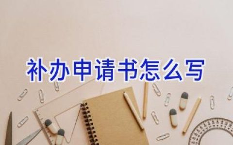 补办申请书怎么写