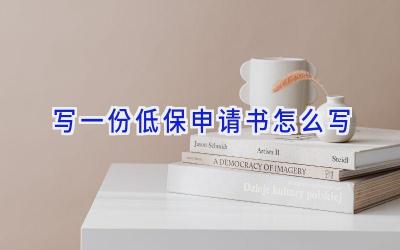 写一份低保申请书怎么写