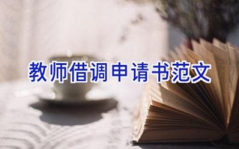 教师借调申请书范文