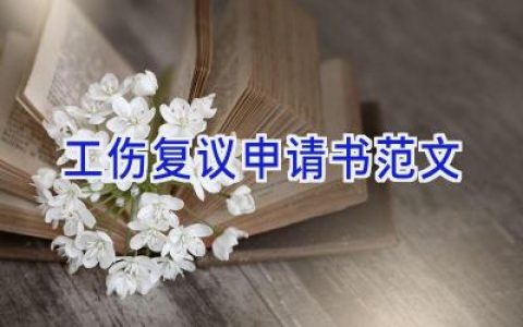 工伤复议申请书范文