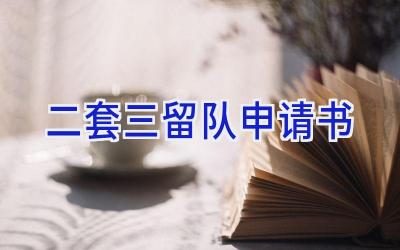 二套三留队申请书