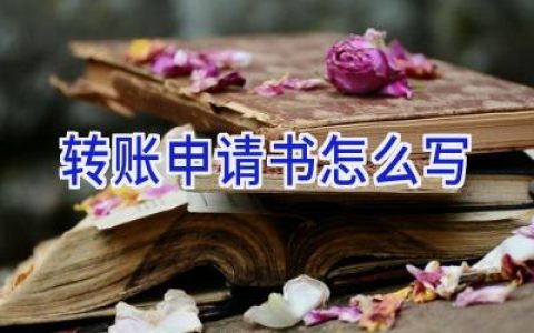 转账申请书怎么写