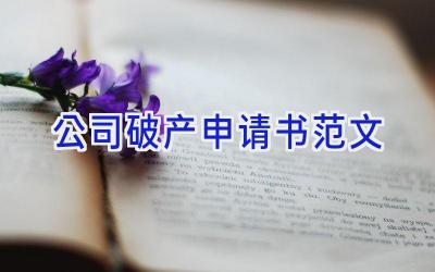 公司破产申请书范文
