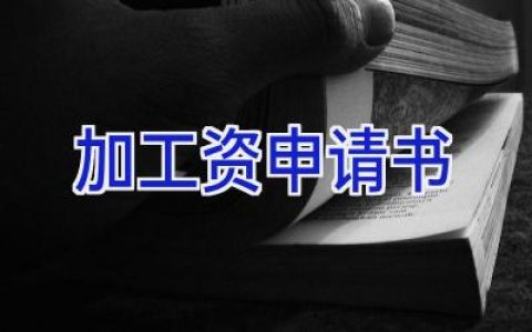 加工资申请书