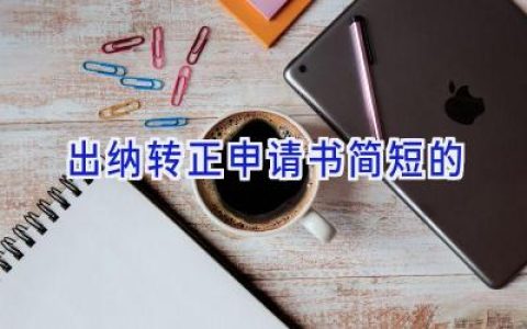 出纳转正申请书简短的