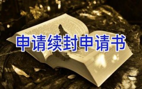 申请续封申请书