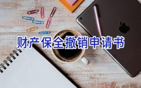 财产保全撤销申请书