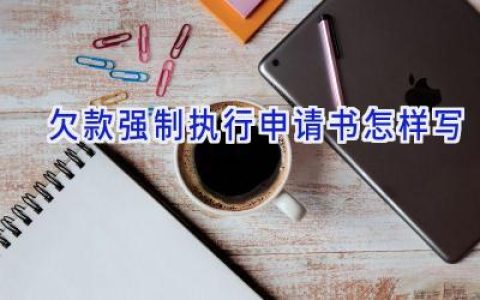 欠款强制执行申请书怎样写