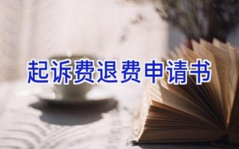 起诉费退费申请书