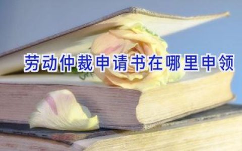 劳动仲裁申请书在哪里申领