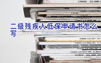 二级残疾人低保申请书怎么写