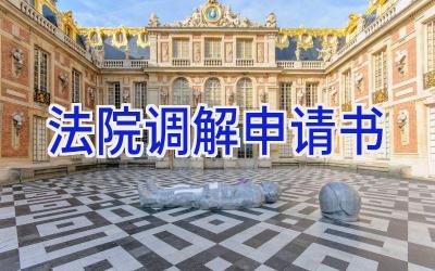 法院调解申请书