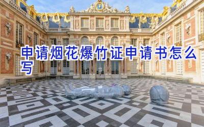 申请烟花爆竹证申请书怎么写