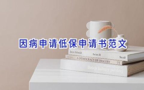因病申请低保申请书范文