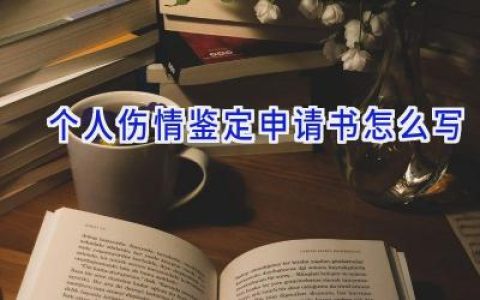 个人伤情鉴定申请书怎么写