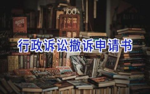 行政诉讼撤诉申请书