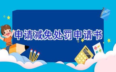 申请减免处罚申请书