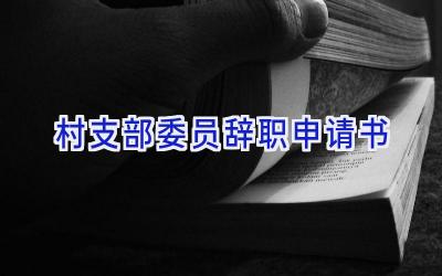 村支部委员辞职申请书